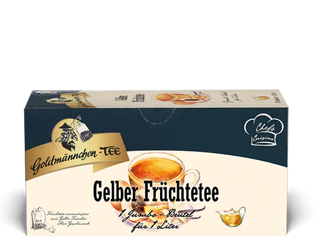 Gelber Früchtetee