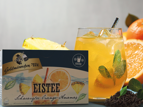 Eistee Schwarztee-Orange-Ananas