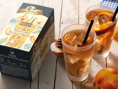 Eistee Weißer Tee Pfirsich-Vanille