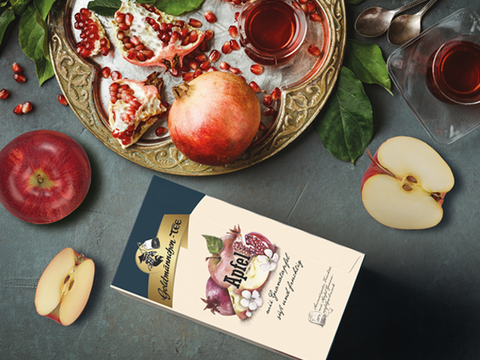 Apfel mit Granatapfel